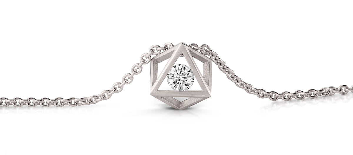 Handgefertigte Brillantkette im Gin