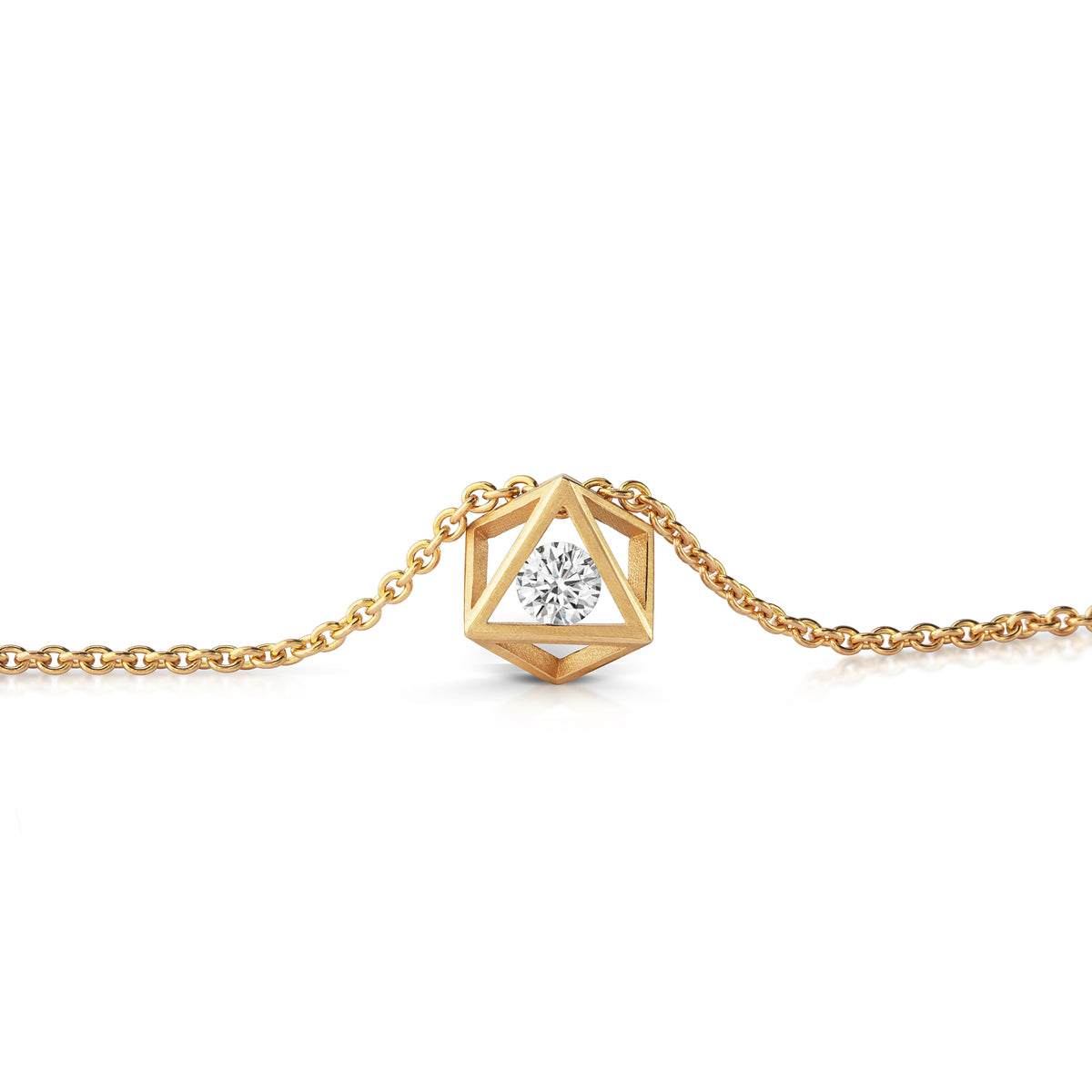 Handgefertigte Brillantkette im Gin