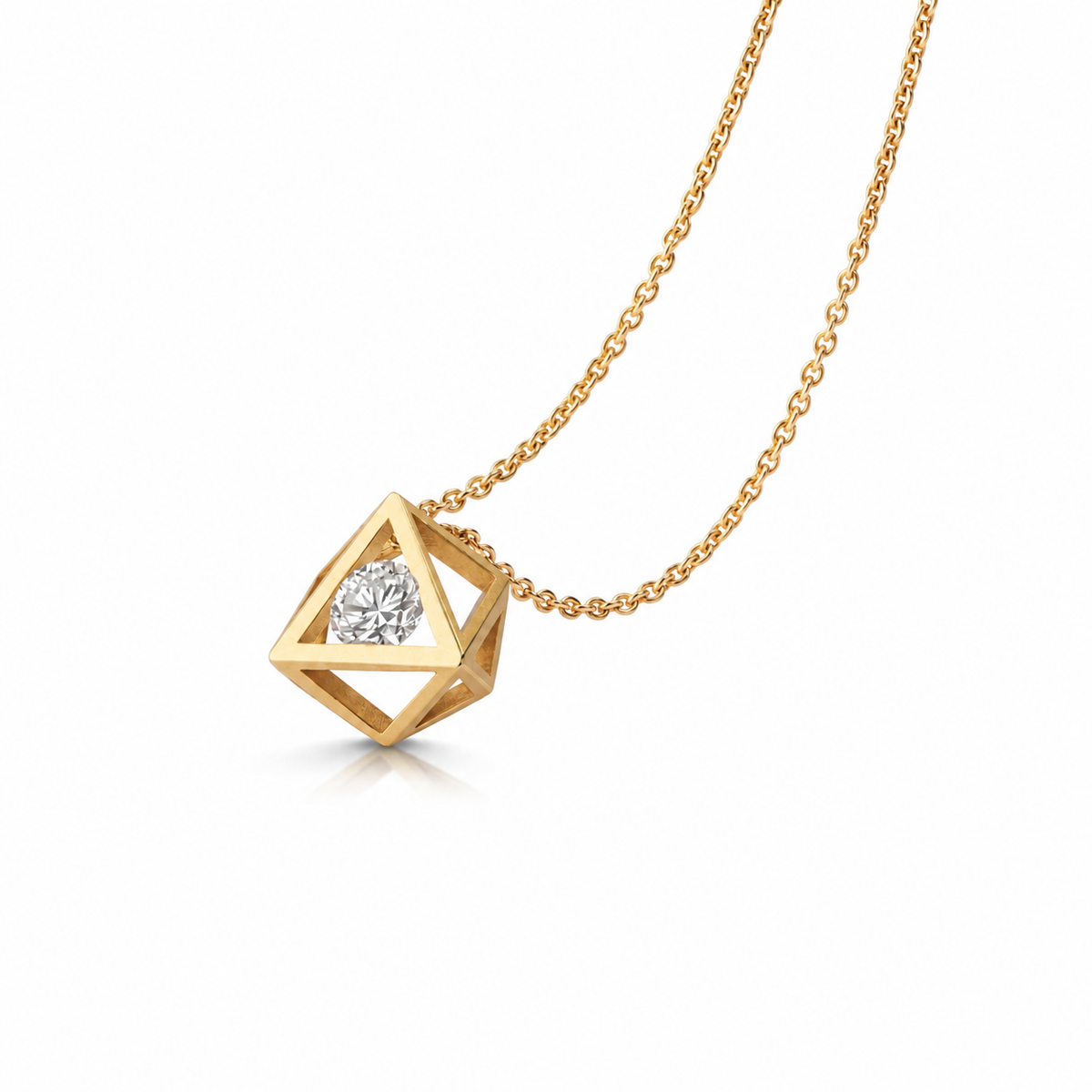 Handgefertigte Brillantkette im Gin