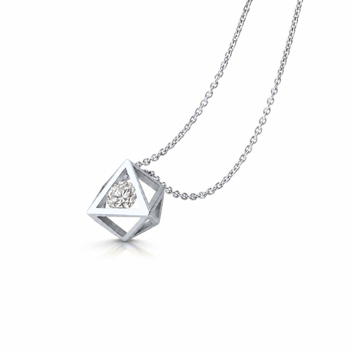 Handgefertigte Brillantkette im Gin