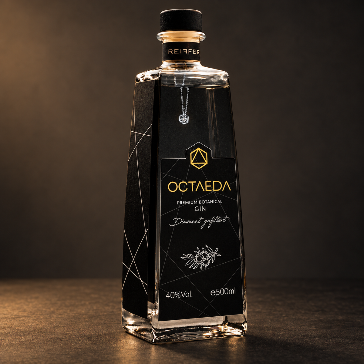 Handgefertigte Brillantkette im Gin