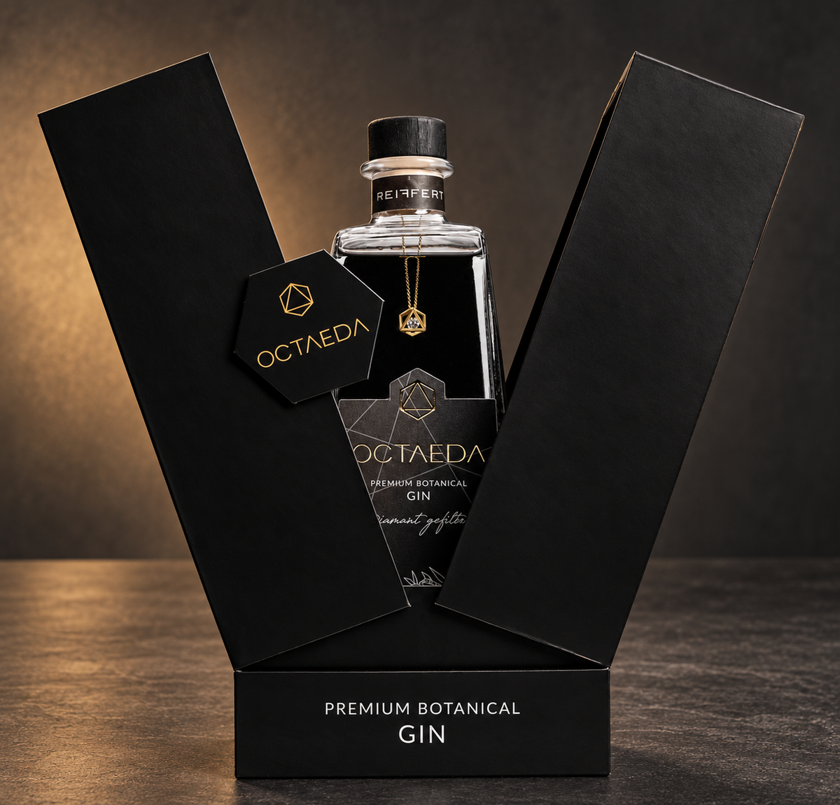 Handgefertigte Brillantkette im Gin