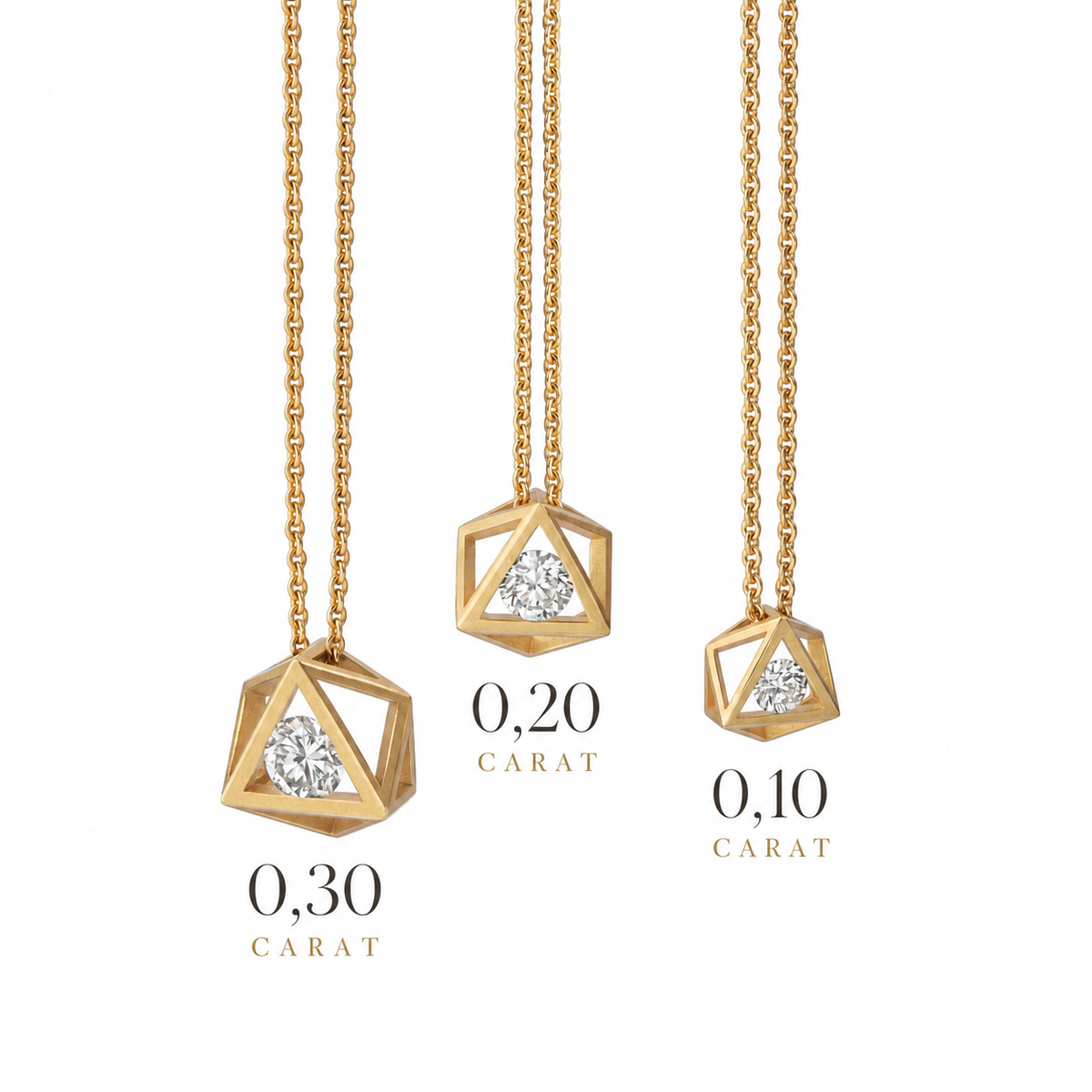 OCTAEDA Anhänger 0,30 · 0,20 · 0,10 carat