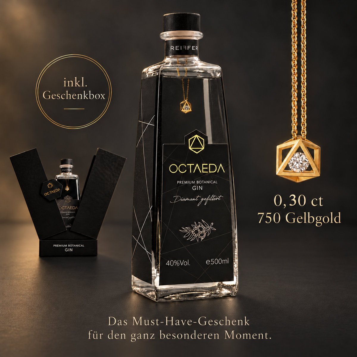 OCTAEDA Gin mit Brillantkette 0,30 ct – inkl. Geschenkbox