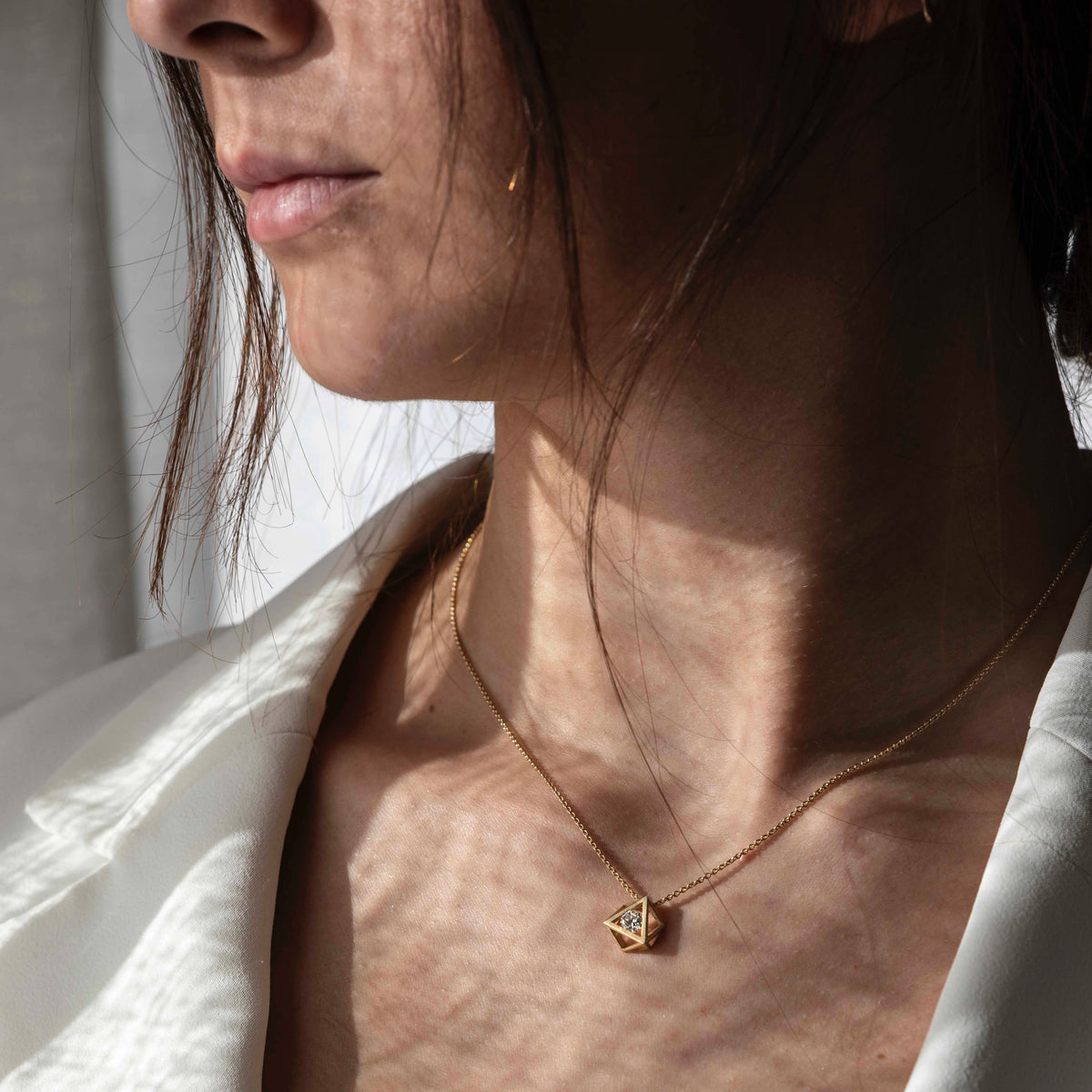 OCTAEDA Kette 0,20 ct getragen